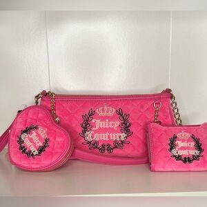 Juicy Couture Royal Moment Shoulder Bag Set Juicy Pink